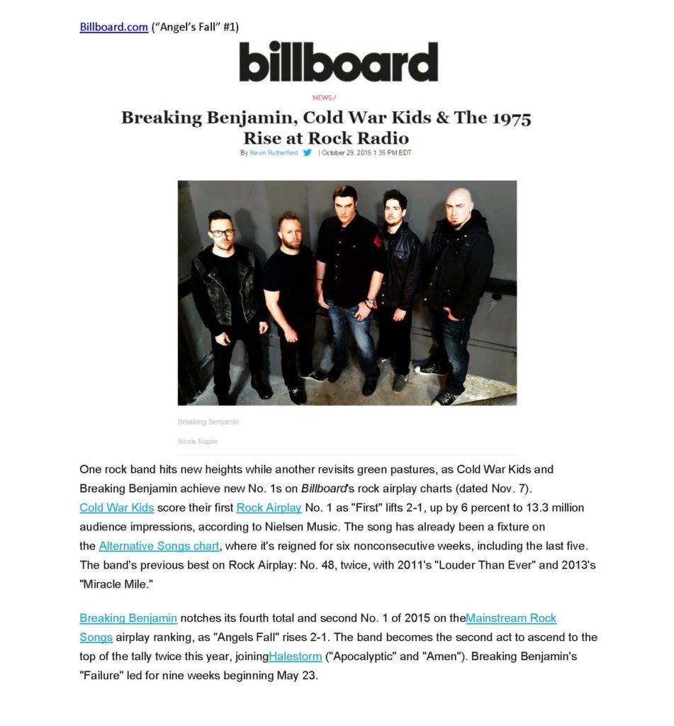 Breaking Benjamin Media Kit | Hollywood Records
